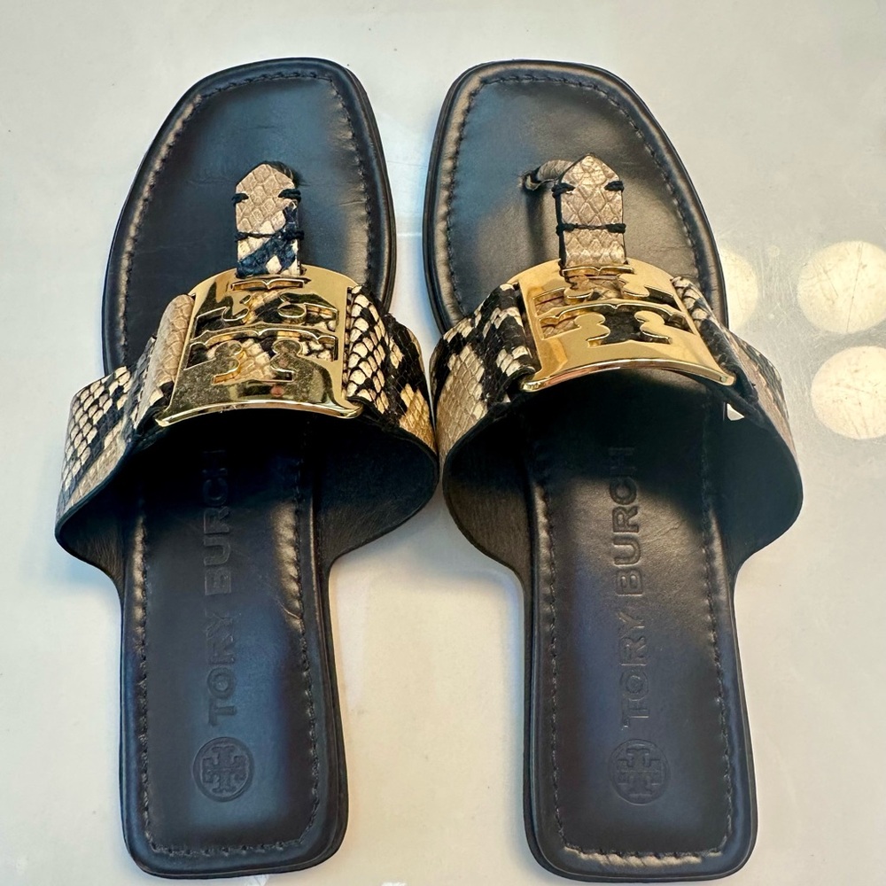 Tory Burch Georgia Snake Print Sandal